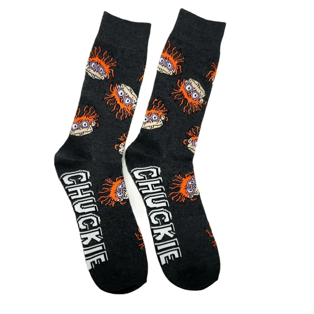 Nickelodeon Rugrats Chuckie Finster Character Crew Socks All‎ Over Print 2021